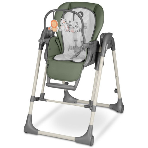Стілець для годування Lionelo 2 в 1 Laurice Green Olive з функцією гойдалки (LO-LAURICE GREEN OLIVE) – Lionelo (вид 1)