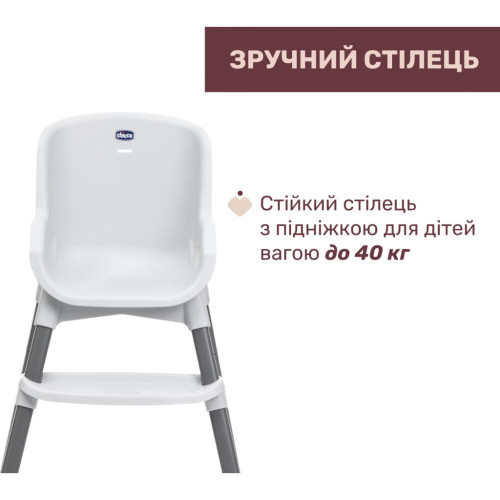 Стілець для годування Chicco Polly Zest, білий (87170.77) – Chicco (вид 2)
