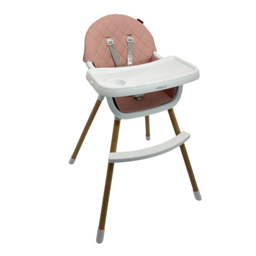 Стілець для годування Velano 2 в 1 Evo, pink (45684) – Velano