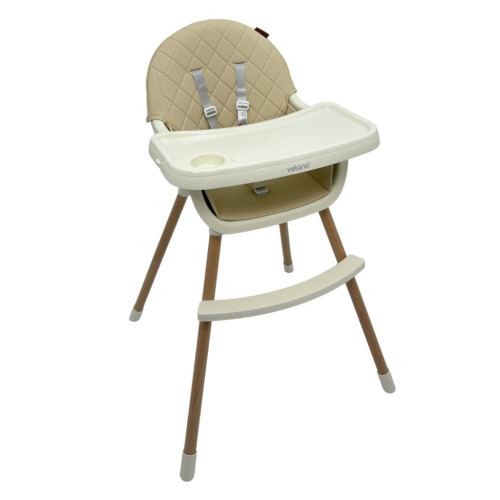 Стілець для годування Velano 2 в 1 Evo, beige (45686) – Velano