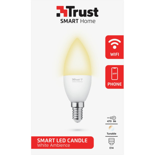 Умная лампочка Trust E14 470 Lumen, 1800-6500k, white (71284_TRUST) – Trust (вид 2)