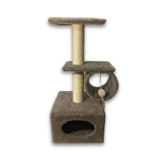 Дряпка (когтеточка) для котов Природа Саванна с барабаном 38x38x90 см (4823082442645)