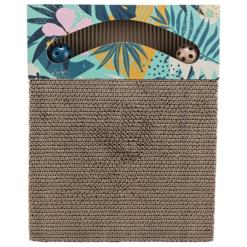 Дряпка (когтеточка) для котов Trixie картонная с мячиками и мятой 38×5×30 см (4011905480060) – Trixie (вид 2)