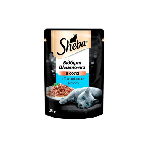 Влажный корм для кошек Sheba cig POU с океанической рыбой в соусе 85 г (4770608257187) – Sheba