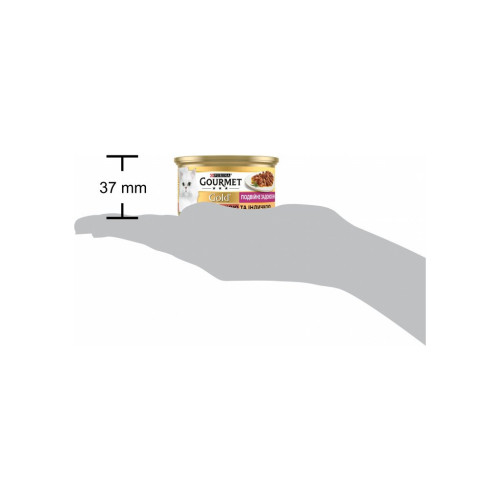 Влажный корм для кошек Purina Gourmet Gold. Двойное удовольствие с уткой и индейкой 85г (7613031381050) – Purina Gourmet (вид 3)