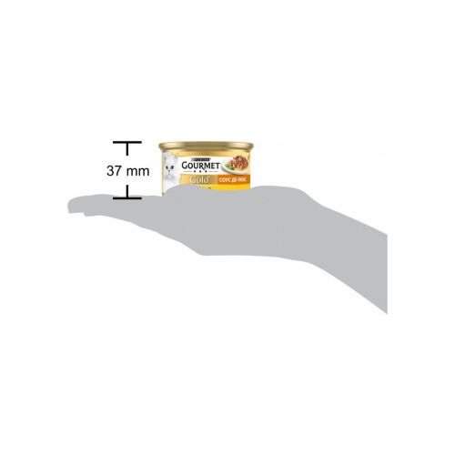 Вологий корм для кішок Purina Gourmet Gold. Соус Де-Люкс з куркою 85 г (7613036705103) – Purina Gourmet (вид 3)