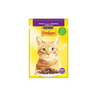 Вологий корм для кішок Purina Friskies шматочки у підливі з ягням 85 г (7613036974431)