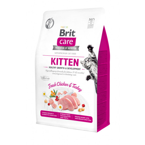 Сухий корм для кішок Brit Care Cat GF Kitten HGrowth and Development 400 г (8595602540686) – Brit Care