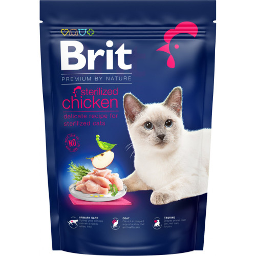 Сухий корм для кішок Brit Premium by Nature Cat Sterilised 800 г (8595602553075) – Brit Premium