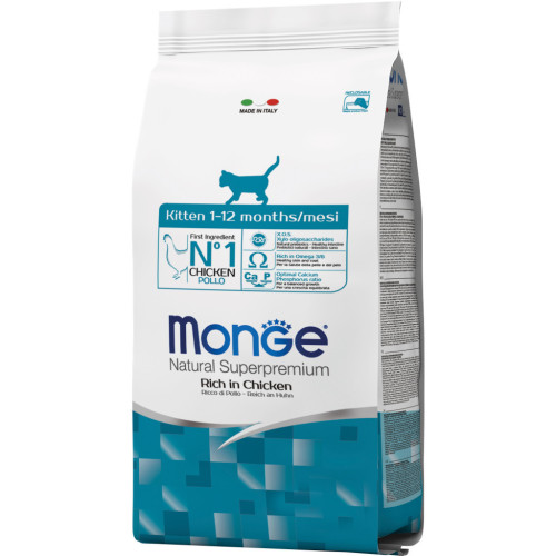 Сухий корм для кішок Monge Cat Kitten зі смаком курки 1.5 кг (8009470004879) – Monge