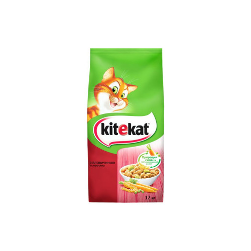 Сухой корм для кошек Kitekat Говядина с овощами 12 кг (5900951013065) – Kitekat