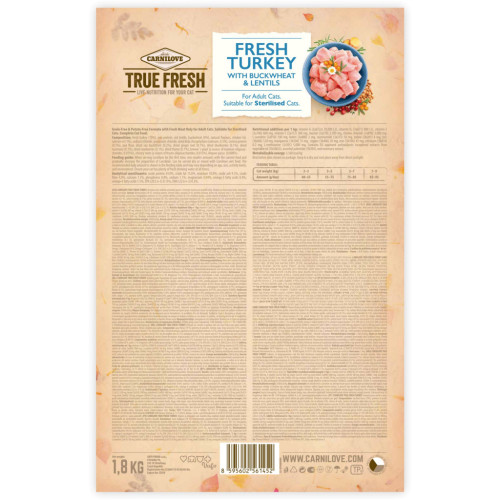 Сухой корм для кошек Carnilove True Fresh Cat Chicken 1.8 кг (8595602561483) – Carnilove (вид 1)