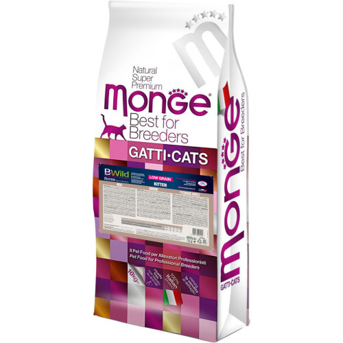 Сухой корм для кошек Monge Cat Bwild Low Grain Kitten М'ясо гуся 10 кг (8009470005180) – Monge
