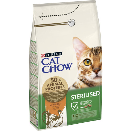 Сухий корм для кішок Purina Cat Chow Sterilised з індичкою 1.5 кг (7613287329516) – Purina Cat Chow