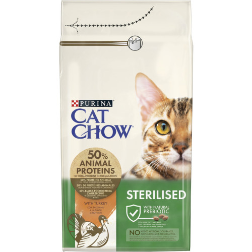 Сухий корм для кішок Purina Cat Chow Sterilised з індичкою 1.5 кг (7613287329516) – Purina Cat Chow (вид 1)