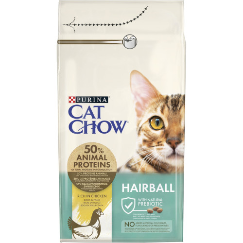 Сухий корм для кішок Purina Cat Chow Hairball з куркою 1.5 кг (5997204514486) – Purina Cat Chow
