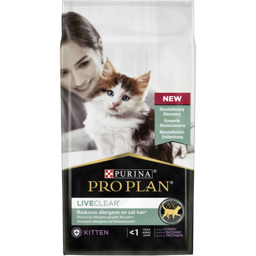 Сухой корм для кошек Purina Pro Plan LiveClear для уменьшения аллергенов на шерсти с индейкой 1.4 (7613287232526) – Purina Pro Plan (вид 1)