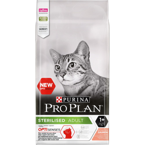 Сухой корм для кошек Purina Pro Plan Sterilised с лососем 10 кг (7613036517164) – Purina Pro Plan (вид 1)