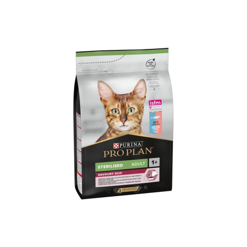 Сухой корм для кошек Purina Pro Plan Sterilised Adult 1+ Savoury Duo После стерилизации С треской и форелью 3 кг (7613036732550) – Purina Pro Plan (вид 1)