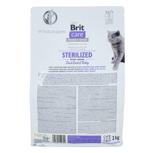 Сухий корм для кішок Brit Care Cat GF Sterilized Weight Control 2 кг (8595602540792) – Brit Care (вид 1)