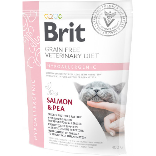Сухий корм для кішок Brit GF VetDiets Cat Hypoallergenic 400 г (8595602528387) – Brit GF VetDiets
