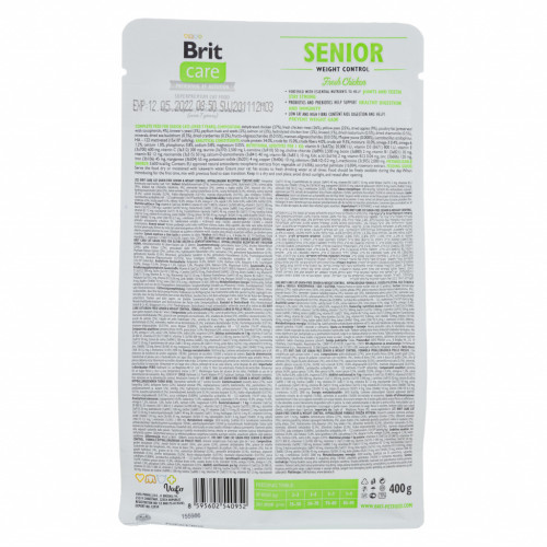 Сухой корм для кошек Brit Care Cat GF Senior Weight Control 400 г (8595602540952) – Brit Care (вид 1)
