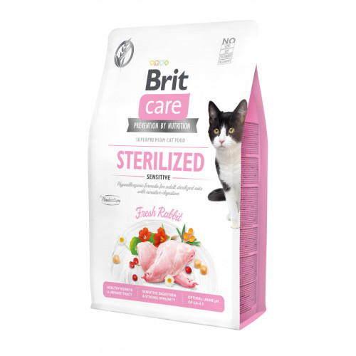Сухой корм для кошек Brit Care Cat GF Sterilized Sensitive 2 кг (8595602540761) – Brit Care