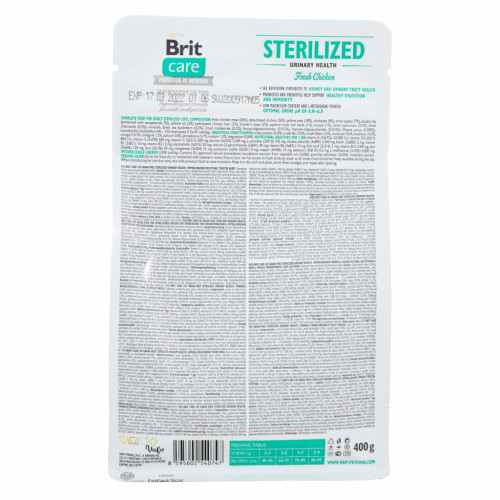 Сухой корм для кошек Brit Care Cat GF Sterilized Urinary Health 400 г (8595602540747) – Brit Care (вид 1)