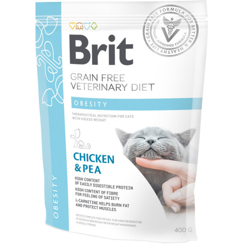 Сухий корм для кішок Brit GF VetDiets Cat Obesity 400 г (8595602528486) – Brit GF VetDiets
