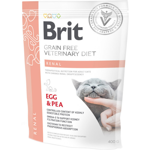Сухий корм для кішок Brit GF VetDiets Cat Renal 400 г (8595602528332) – Brit GF VetDiets