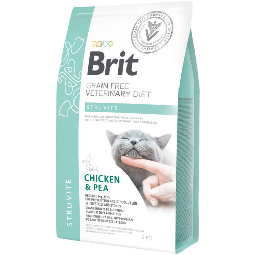 Сухой корм для кошек Brit GF VetDiets Cat Struvite 2 кг (8595602528271) – Brit GF VetDiets