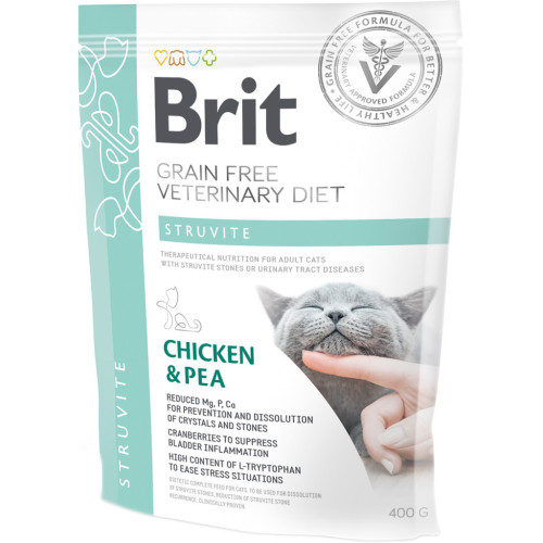 Сухой корм для кошек Brit GF VetDiets Cat Struvite 400 г (8595602528288) – Brit GF VetDiets