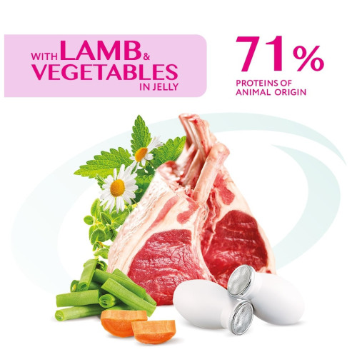Влажный корм для кошек Optimeal со вкусом ягненка и овощей 85 г (4820083905445) – Optimeal (вид 1)