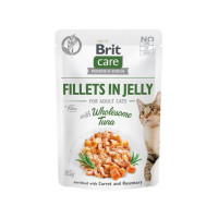 Вологий корм для кішок Brit Care Cat pouch 85 г (з тунцем у желе) (8595602540556)