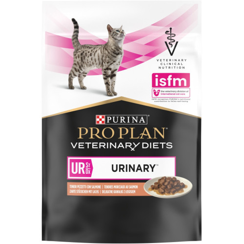 Вологий корм для кішок Purina Pro Plan Veterinary Diets UR ST/OX Urinary З лососем 10 x 85 г (8445290093851) – Purina Pro Plan Veterinary Diets (вид 1)