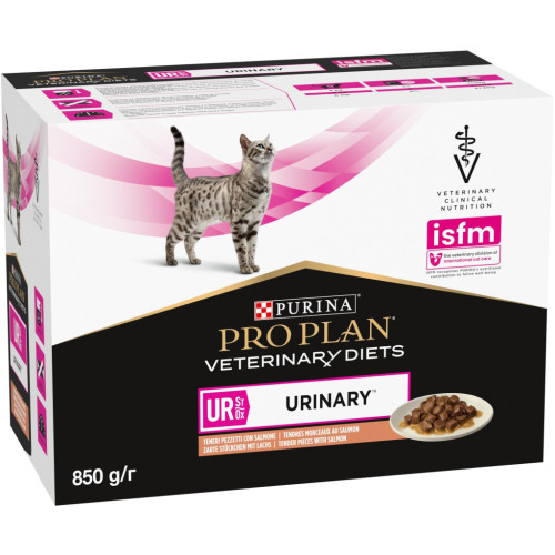 Вологий корм для кішок Purina Pro Plan Veterinary Diets UR ST/OX Urinary З лососем 10 x 85 г (8445290093851) – Purina Pro Plan Veterinary Diets (вид 2)