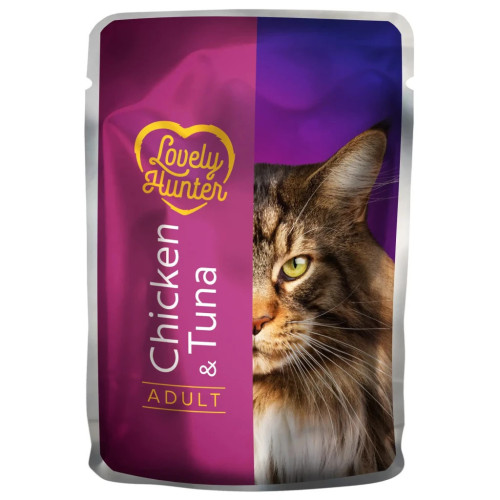 Вологий корм для кішок Lovely Hunter With chicken and tuna for cats 85 г (LHU45473) – Lovely Hunter