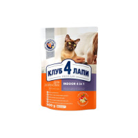Сухой корм для кошек Club 4 Paws Премиум. Для кошек, живущих в помещении 4 в 1 900 г (4820083909412)