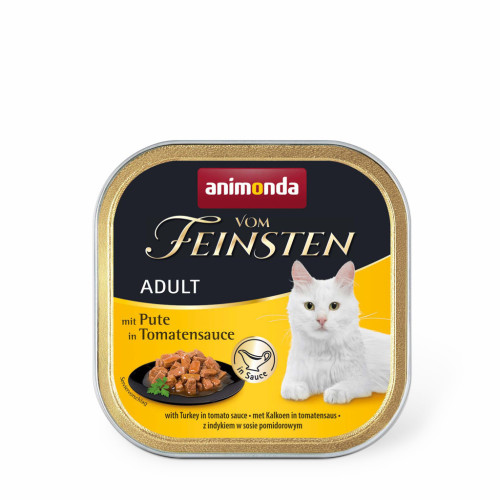 Вологий корм для кішок Animonda Vom Feinsten Adult with Turkey in Tomato sauce 100 г (4017721833608) – Animonda