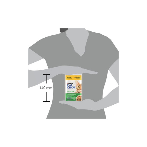 Влажный корм для кошек Purina Cat Chow Sterilised с курицей и баклажанами в желе 85г (7613037025644) – Purina Cat Chow (вид 2)