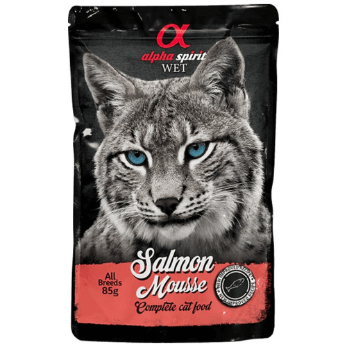 Влажный корм для кошек Alpha Spirit старше 1 года с лососем 85 г (8436586311544) – Alpha Spirit