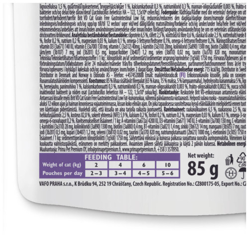 Влажный корм для кошек Brit GF VetDiets Gastrointestinal с ягненком 85 г (8595602566686) – Brit GF VetDiets (вид 2)