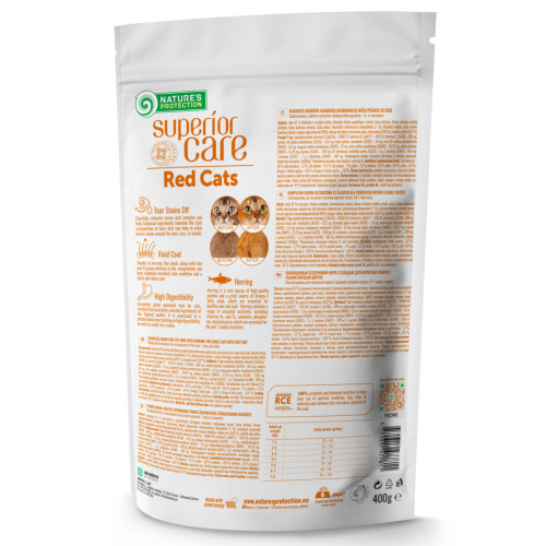 Сухий корм для кішок Nature's Protection Superior Care Red Cats Grain Free Herring 400 г (NPSC47781) – Nature's Protection (вид 1)