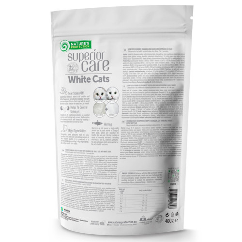 Сухой корм для кошек Nature's Protection Superior Care White Cats Grain Free Herring 400 г (NPSC47779) – Nature's Protection (вид 1)