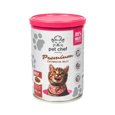 Влажный корм для кошек Pet Chef С говядиной 415 г (4820255193588)