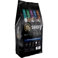 Сухой корм для кошек Savory Adult Cat Gourmand Fresh Salmon and White Fish 8 кг (4820232630037)