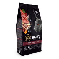 Сухий корм для кішок Savory Adult Cat Steril Fresh Turkey and Duck 400 г (4820232631584)