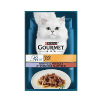 Влажный корм для кошек Purina Gourmet Perle с Телятиной и Уткой в подливе 85 г (8445291187719)