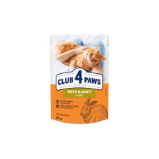 Влажный корм для кошек Club 4 Paws с кроликом в желе 85 г (4820269142510)