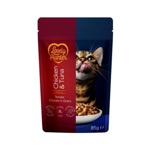 Вологий корм для кішок Lovely Hunter Adult with Chicken and Tuna 85 г (LHU47937) – Lovely Hunter